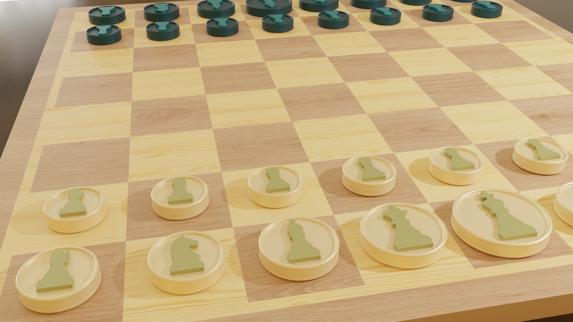 STL-Datei 3D printable Flat Chess Pieces stl kostenlos・3D-Druck-Modell